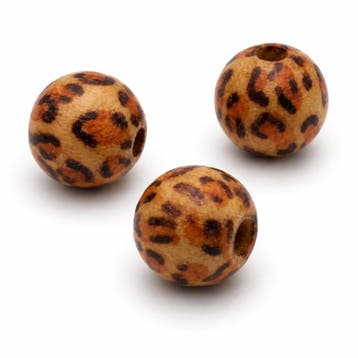 20 x Afrikaanse ronde houten kralen bewerkt 15 x 16 mm –.., Ophalen of Verzenden, Nieuw, Kraal