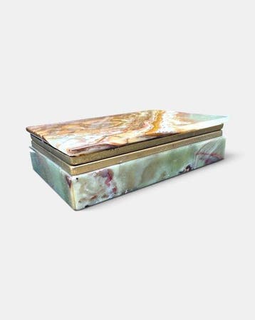 Sieradendoos - Onyx - 60s, Antiek en Kunst