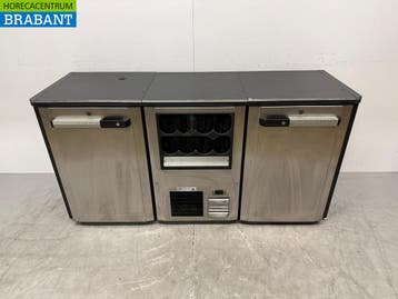 RVS Gamko Flessennest en 2 deuren 170,5 cm 230V Horeca, Ophalen of Verzenden, Gebruikt