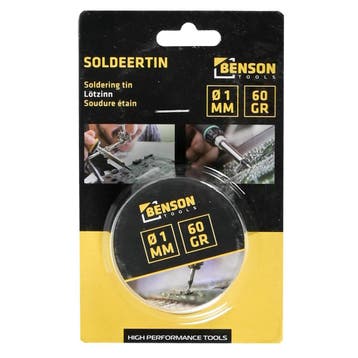 Benson Soldeertin op rol - 1 mm - 8 meter - met harskern..., Ophalen of Verzenden, Nieuw
