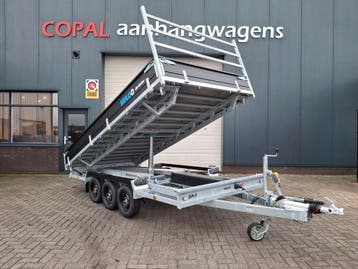 Voorraad-ACTIE: Hulco BENAX 3-as kipper 405x203cm Go-Getter!, Auto diversen, Aanhangers en Bagagewagens, Ophalen, Nieuw