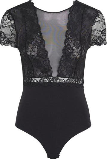 Pieces - Maat M - kanten body - Sicca Bodystocking - Zwart, Kleding | Dames, Verzenden