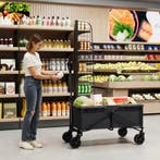 Nieuwe Opvouwbare Bolderkar met Remmen – 80 kg Draagvermogen, Caravans en Kamperen, Bolderkarren, Verzenden, Opvouwbaar, Nieuw