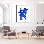 Kenza - Bleu Soulages (2) - 100 x 80 cm