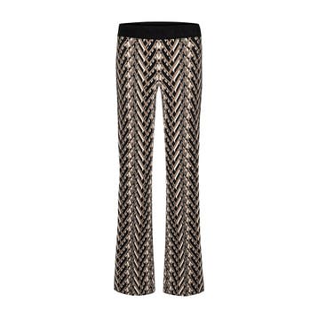 Cambio • Flower broek met geo motief • 36, Cambio, Bruin, Verzenden, Nieuw
