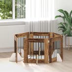 vidaXL Hondenhekje met standaards 6 pcs Oud hout 60 x 60 cm, Verzenden, Nieuw