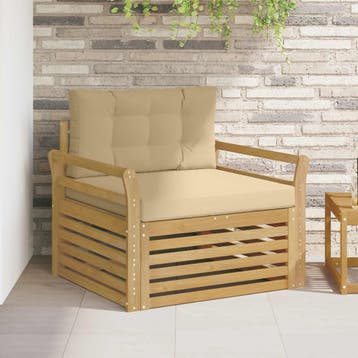 vidaXL Tuinbank Polyester Wit, Verzenden, Nieuw