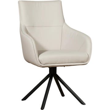 Set van 8 Leren draaibare eetkamerstoelen Fancy - Toledo, Ophalen of Verzenden, Nieuw, Leer