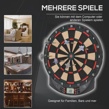 Elektronisch Dartbord met Automatische Score - 26 Spellen, 8, Sport en Fitness, Verzenden, Nieuw