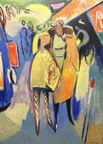 Freek van den Berg (1918-2000) - Figuren op het Leidesplein