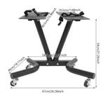 V-Vormig Halterrek met Wielen en Verstelbare Trays, Verzenden, Nieuw