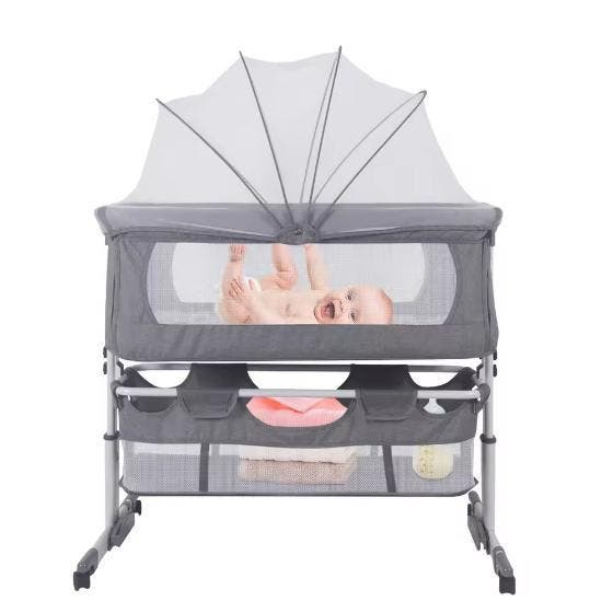 3-in-1 Babybed – Wieg, Reisbed en Babynest met Klamboe, Huis en Inrichting, Kasten | Overige, Nieuw, Verzenden