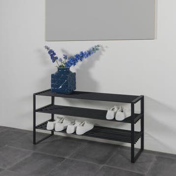 Spinder Design Rex SR2 100cm dubbel schoenenrek - zwart, Verzenden, Nieuw