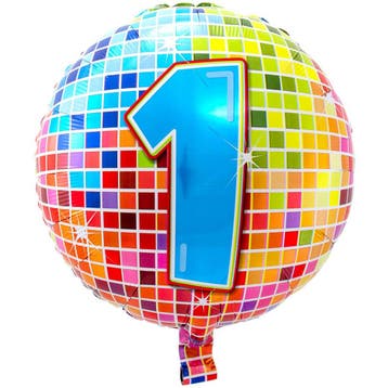 1 jaar Birthday Blocks folieballon - 43 cm, Ophalen of Verzenden, Nieuw