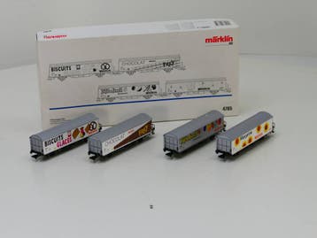 Schaal H0 Märklin 4785 Set van vier goederenwagens #3552, Gebruikt, Overige typen, Ophalen of Verzenden, Analoog
