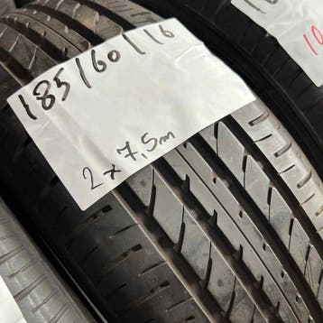 2 x Toyo 185-60-16 Zomerbanden 7,5mm, Gebruikt, 16 inch, Band(en), Personenwagen