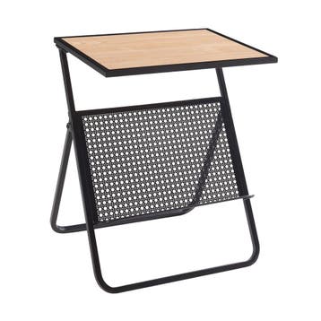 Bijzettafel Jäller met tijdschriftenrek 48x40x30 cm zwart en, Verzenden, Nieuw