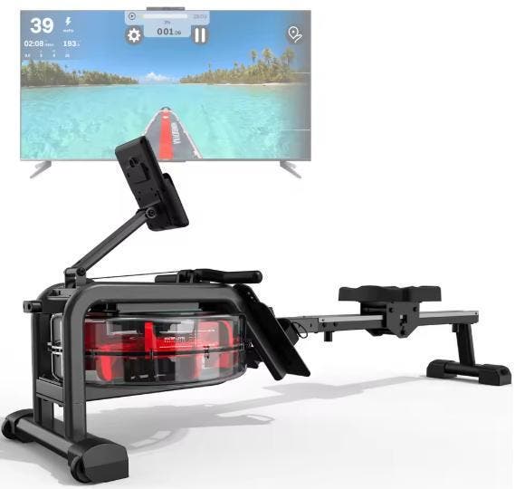 Water Roeimachine –Bluetooth, 6 Niveaus en 160 kg Capaciteit, Sport en Fitness, Fitnessapparatuur, Nieuw, Verzenden