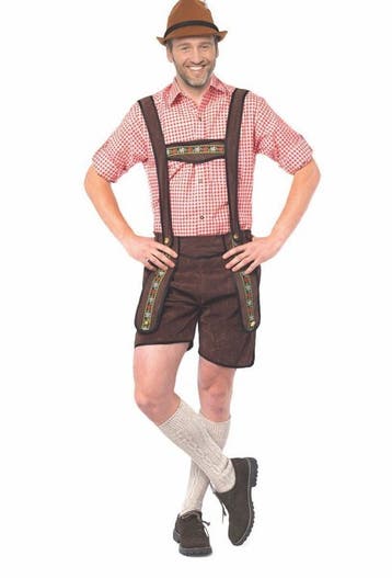 Lederhose kort donkerbruin Pato, Kleding | Heren, Ophalen of Verzenden, Nieuw