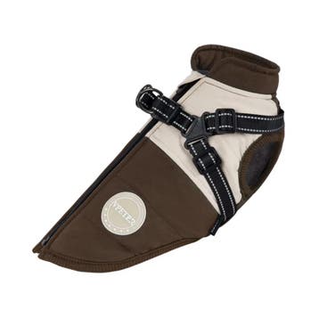 Warme  Hondenjas Bruin/Beige (Jassen, Hondenkleding), Ophalen of Verzenden, Nieuw, Hondenregenjas