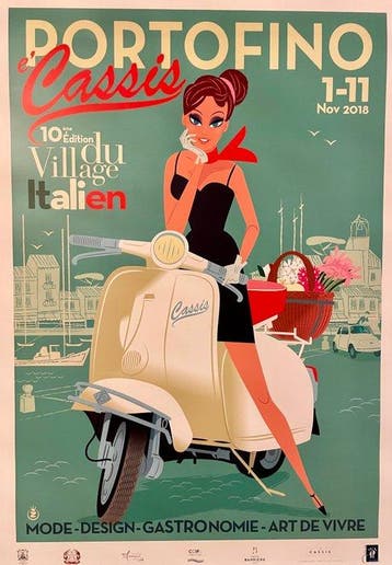 Monsieur Z - Portofino - Viva La Vespa - Année 2018, Antiek en Kunst