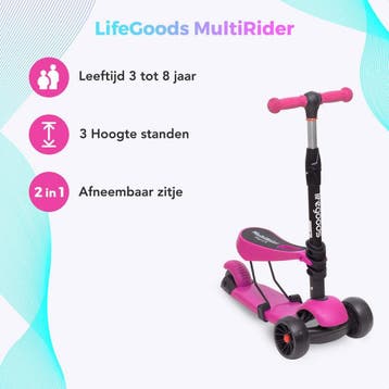 2dekans | LifeGoods MultiRider Kinderstep - Step 3-8 Jaar -, Fietsen en Brommers, Ophalen of Verzenden, Zo goed als nieuw, LifeGoods