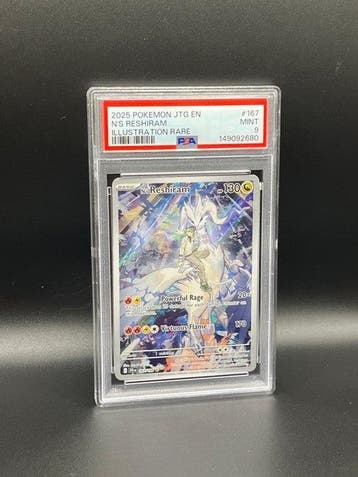 Pokémon - 1 Graded card - Ns Reshiram 167 Full art - PSA 9, Nieuw