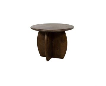 Salontafel Belly rond Ø60 cm mangohout - walnoot, Ophalen of Verzenden, Nieuw