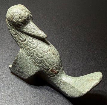 Oud-Romeins Bronzen zoomorfische poot uit een luxe kist,, Antiek en Kunst