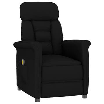 vidaXL Massagestoel Zwart 96.5 x 70.5 x 95 cm Microvezel, Sport en Fitness, Massageproducten, Verzenden, Nieuw