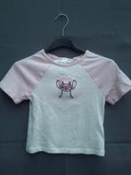 Disney Stitch Angel T-shirt C&A wit/roze met borduurwerk, Zo goed als nieuw, Disney Stitch by C&A, Meisje, Shirt of Longsleeve