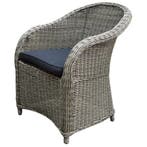 Chester dining tuinstoel grijs, Tuin en Terras, Ophalen of Verzenden, Nieuw, Wicker