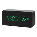 Houten Digitale LED Klok - Wekker Alarm  Snooze Temperatuur, Witgoed en Apparatuur, Wekkers, Verzenden, Nieuw