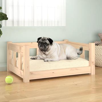 vidaXL Hondenmand 65,5x50,5x28 cm massief grenenhout, Verzenden, Nieuw