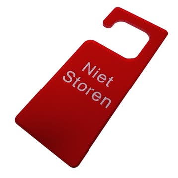 Niet Storen Hanger - Rood Acryl Plexiglas - Bezet Deurhanger, Verzenden, Nieuw
