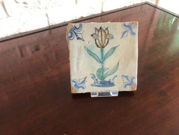 Tegel - 1650-1700 - Grote oranje Tulp