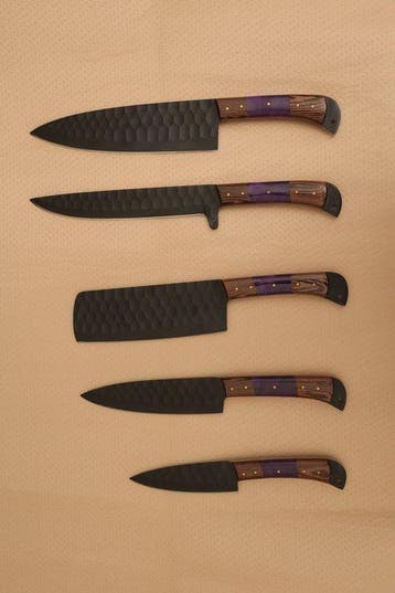 Keukenmes - Kitchen knife set - Handgesmeed koksmesset met