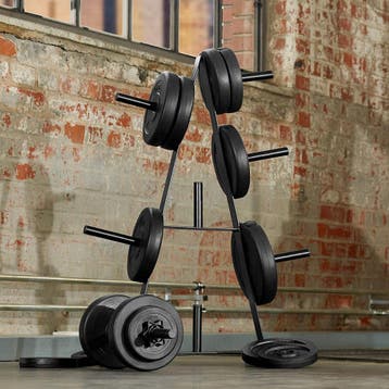 Halterschijvenrek - zwart, Sport en Fitness, Fitnessmaterialen, Verzenden, Nieuw