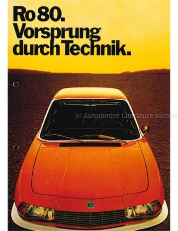 1972 NSU RO 80 BROCHURE DUITS, Nieuw, Author