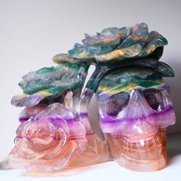 Premium - Sculptuur en Fluoriet XXL Exemplaar - Hoogte: 140