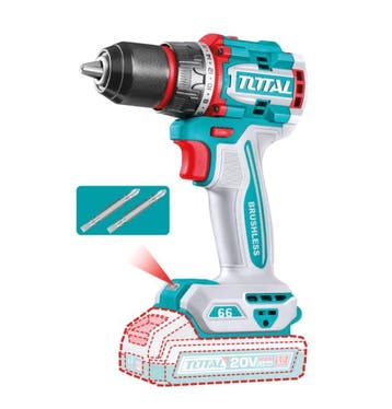 Total boormachine borstelloos TDLI206681 zonder accu 20V, Verzenden, Nieuw