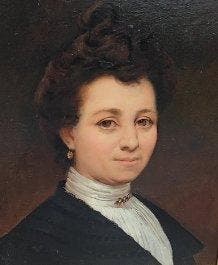 Europese school (XIX), Naar - 19de eeuwse portret van een, Antiek en Kunst, Kunst | Schilderijen | Klassiek