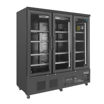 Polar 3 Deur Glazen Vriezer Zwart 1156L 196,3 x 183 x 76,4cm, Verzenden, Nieuw in verpakking