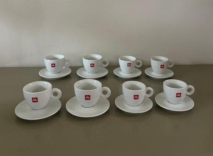 Illy Café - Matteo Thun - Kop en schotel (8) - Porselein, Antiek en Kunst, Antiek | Meubels | Tafels