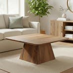 Salontafel Mangohout Salontafel Mick Vierkant 80x80 cm, Verzenden, Vierkant, Nieuw, Industriële meubels