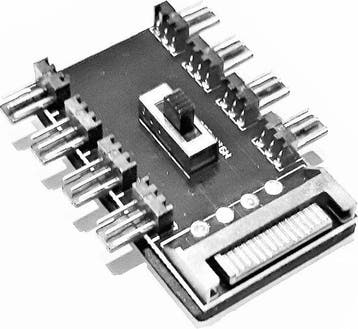 SATA 1 tot 8 Koelventilator Splitter Hub | 12V 3-pin |, Computers en Software, Computerkoelers, Nieuw