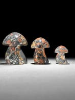 Geen minimumprijs - Prachtige set van 3 Rode Maligano Jasper, Antiek en Kunst