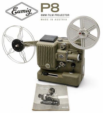 Eumig P8 8mm Film Projector - Complete with Original Box,