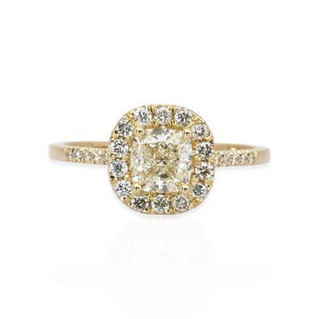 Zonder minimumprijs - Ring - 18 karaat Geel goud - 1.41ct., Nieuw
