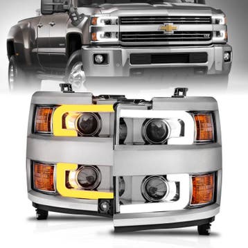 ANZO Projector Headlights 15-17 Chevrolet Silverado 2500HD /, Auto-onderdelen, Verlichting, Ophalen of Verzenden, Nieuw